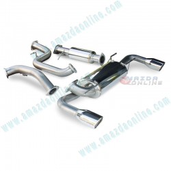 KnightSports Stainless Steel Dual Tip Exhaust Cat-Back fits 10-13 Mazdaspeed3 [BL3FW]