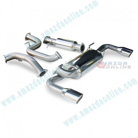 KnightSports Stainless Steel Dual Tip Exhaust Cat-Back fits 10-13 Mazdaspeed3 [BL3FW]