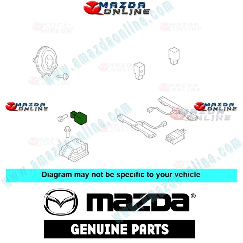 Mazda Genuino Sensor de Impacto Frontal de Airbag BP4K-57-K1XB para 2003-2008 Mazda3 [BK]