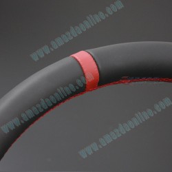 AutoExe Volante de Cuero con Fondo Plano y Costuras Rojas 2015-2025 Miata [ND,NE] MND137003