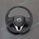 AutoExe Flat Bottom Leather Steering Wheel fits 13-16 Mazda3 [BM]