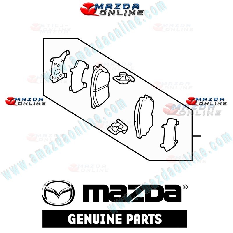 Mazda Genuino Juego de Balatas de Freno Delantero TCY7-33-23Z para 1998-2002 Mazda Millenia Eunos 800 [TA]