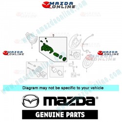 Mazda Genuino Caliper de Freno de Disco Trasero Derecho BAY0-26-61X para 2016-2018 Mazda3 [BM,BN]