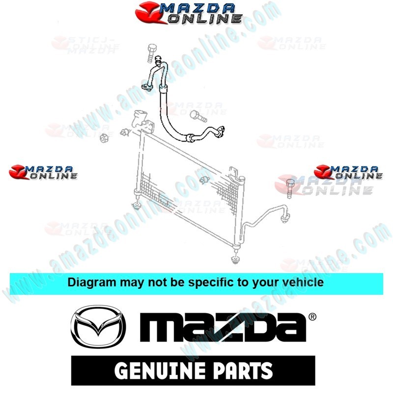 Mazda Genuino Tuberia Alta de Aire Acondicionado B26K-61-461A para 1998-2001 Mazda 323 [BJ]