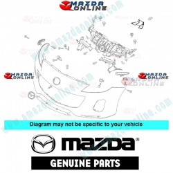 Mazda Genuine Front Bumper Upper Grille Mesh BCW8-50-8X1 fits 09-12 MAZDA3 [BL]