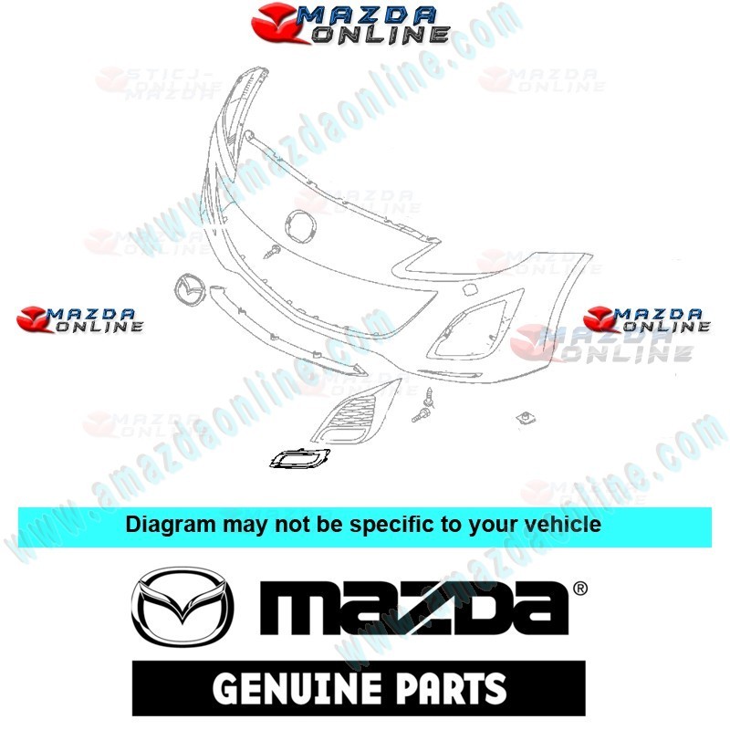 Mazda Genuino Cubierta de Orificio de Limpara Izquierda BDL4-50-C22 para 2009-2012 Mazda3 [BL]