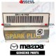 Mazda Genuine Spark Plug ZZC2-18-110A fits 03-08 MAZDA TRIBUTE [EP] 3.0 V6 ENGINE