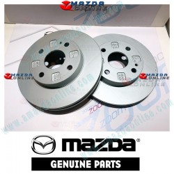 Mazda Genuine Brake Disc 2-Pieces Kit BJ0Y-33-25X fits 98-03 MAZDA323 [BJ]