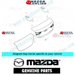 Mazda Genuine Lid Trunk BHY2-52-61X fits 13-18 MAZDA3 [BM,BN]