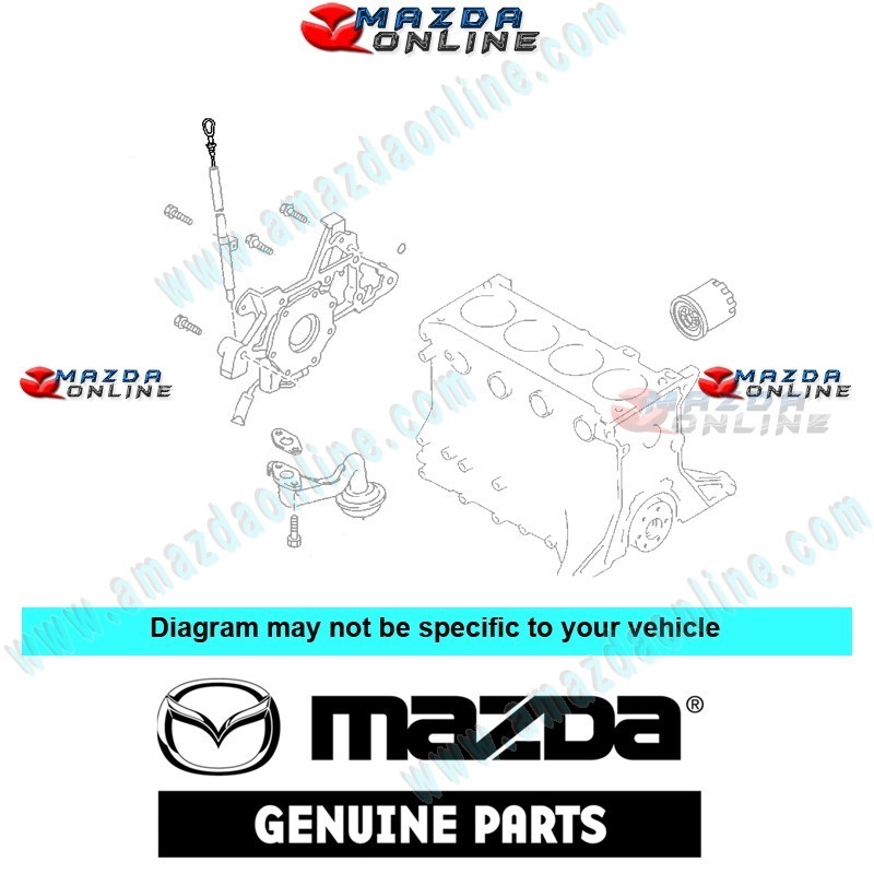 Mazda Genuino Varilla de Nivel BPD3-10-450C para 1995-2003 Mazda 323 [BA,BJ]