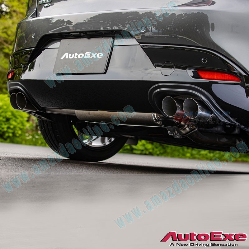 AutoExe Qual Tip Exhaust Cat-Back fits 2019-2024 Mazda3 [BP] Fastback SkyActiv-G MBP8Y60