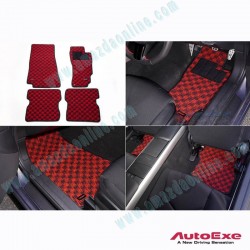 AutoExe Sports Checker Carpet Mats fits 03-12 Mazda RX-8 [SE3P]