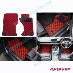 AutoExe Sports Checker Carpet Mats fits 15-24 Mazda MX-5 Miata [ND]