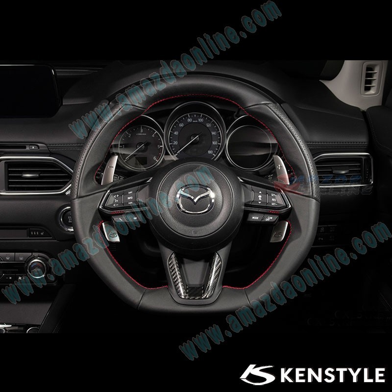 Kenstyle Flat Bottomed Leather Steering Wheel fits 17-23 Mazda6 [GJ] ME01