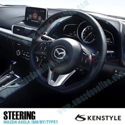 Kenstyle Flat Bottomed Leather Steering Wheel fits 13-16 Mazda3 [BM]