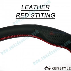 Kenstyle Volante de Fondo Plano de Cuero para 2015-2016 Mazda2 [DJ]