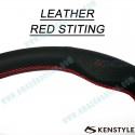 Kenstyle Volante de Fondo Plano de Cuero para 2015-2016 Mazda2 [DJ]
