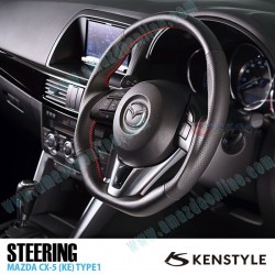 Kenstyle Flat Bottomed Leather Steering Wheel fits 13-16 Mazda CX-5 [KE]