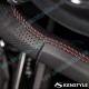 Kenstyle Flat Bottomed Leather and Carbon Fibre Steering Wheel fits 17-24 Mazda2 [DJ]