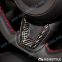 Kenstyle Volante de Fondo Plano de Cuero y Fibra de Carbono para 2017-2024 Mazda2 [DJ]