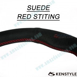 Kenstyle Flat Bottomed Suede Steering Wheel fits 15-16 Mazda CX-3 [DK] MA03