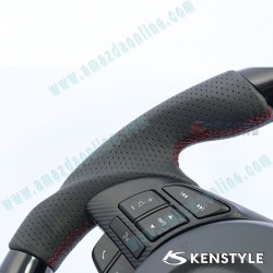 Kenstyle Volante de Cuero Genuino y Negro Piano para 2013-2016 Mazda CX-5 [KE] MA05
