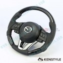 Kenstyle Volante de Cuero Genuino y Negro Piano para 2013-2016 Mazda CX-5 [KE] MA05