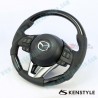 Kenstyle Flat Bottomed Leather and Piano Black Steering Wheel fits 13-16 Mazda CX-5 [KE]