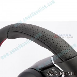 Kenstyle Volante de Fondo Plano de Cuero para 2017-2024 Mazda CX-5 [KF]