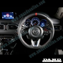 Damd Flat Bottomed Nappa Leather Steering Wheel fits 17-24 Mazda CX-3 [DK]