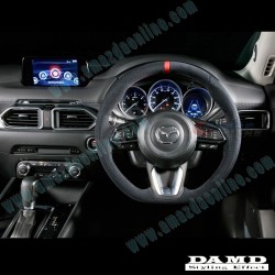 Damd Flat Bottomed Suede Steering Wheel fits 17-24 Mazda CX-8 [KG]