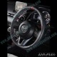 Damd Flat Bottomed Nappa Leather Steering Wheel fits 13-16 Mazda3 [BM]