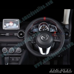 Damd Flat Bottomed Nappa Leather Steering Wheel fits 13-16 Mazda CX-5 [KE]