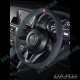 Damd Flat Bottomed Suede Steering Wheel fits 13-16 Mazda3 [BM]