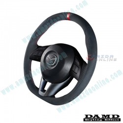Damd Volante de Fondo Plano de Gamuza para 2013-2016 Mazda CX-5 [KE]