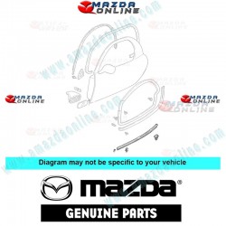 Mazda Moldura de Cinturon Izquierda FD01-50-650E para 1992-2002 Mazda RX-7 [FD3S]