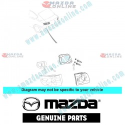 Mazda Genuino Lente y Cuerpo de Tapa de Maletero Izquierda BN8V-51-3J0C para 2003-2005 Mazda3 [BK]