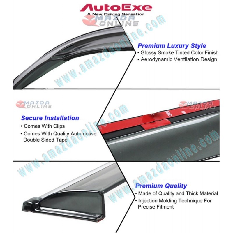 AutoExe 3D Design Window Vent Visor fits 2020-2023 Mazda CX-30 [DM]