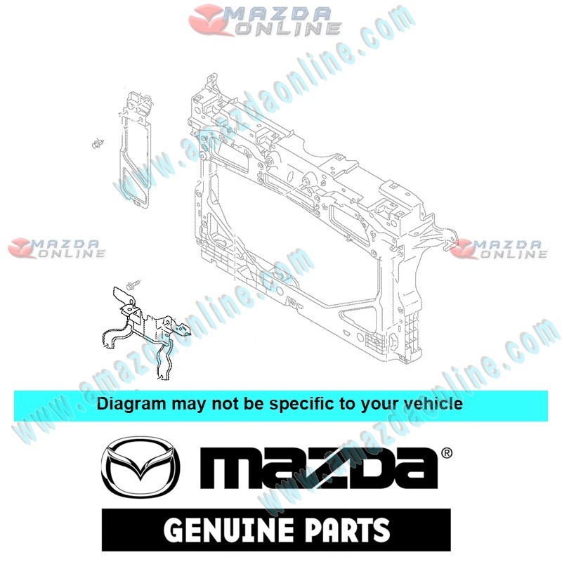 Mazda Genuine Front Bumper Lock Stay D09H-52-15Y fits 15-20 MAZDA2