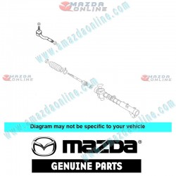 Mazda Genuine Right Tie Rod End D350-32-280A fits 02-04 MAZDA2 [DY]