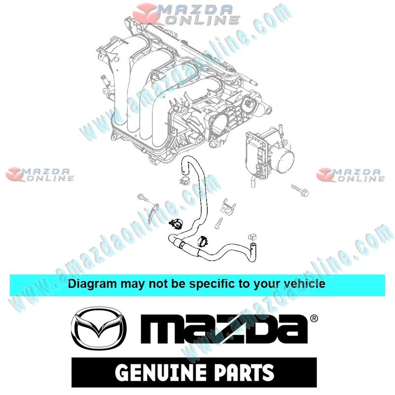 Mazda Genuine Water Hose ZJ02-13-680 fits 03-18 MAZDA3 [BK, BL, BM, BN] ZJ02-13-680