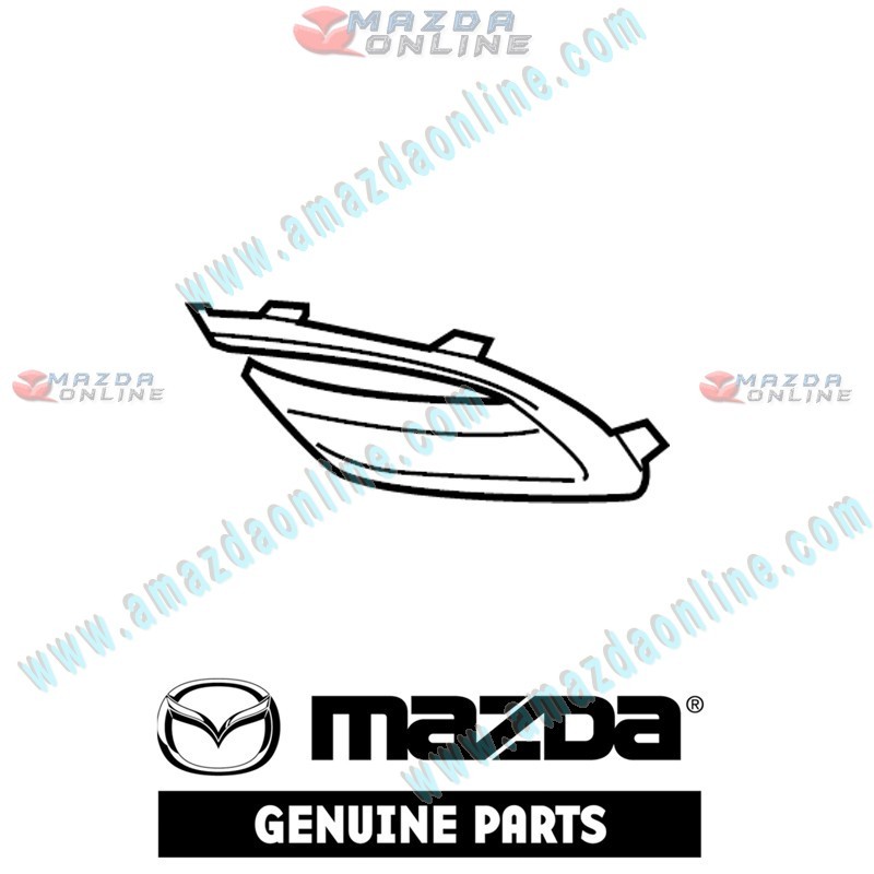 Mazda Genuino Bisel de Moldura de Limpara Delantera Derecha B63C-50-C11A para 2016-2018 Mazda3 [BM,BN]