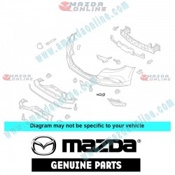 Mazda Genuino Bisel de Moldura de Limpara Delantera Derecha B63C-50-C12 para 2016-2018 Mazda3 [BM,BN]