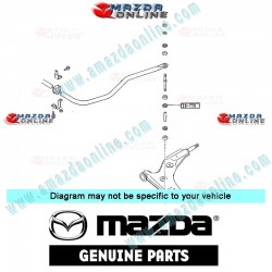 Mazda Genuino Arandela de Bieleta de Barra Estabilizadora 0710-28-776 para 1996-1998 Mazda 323 [BF]