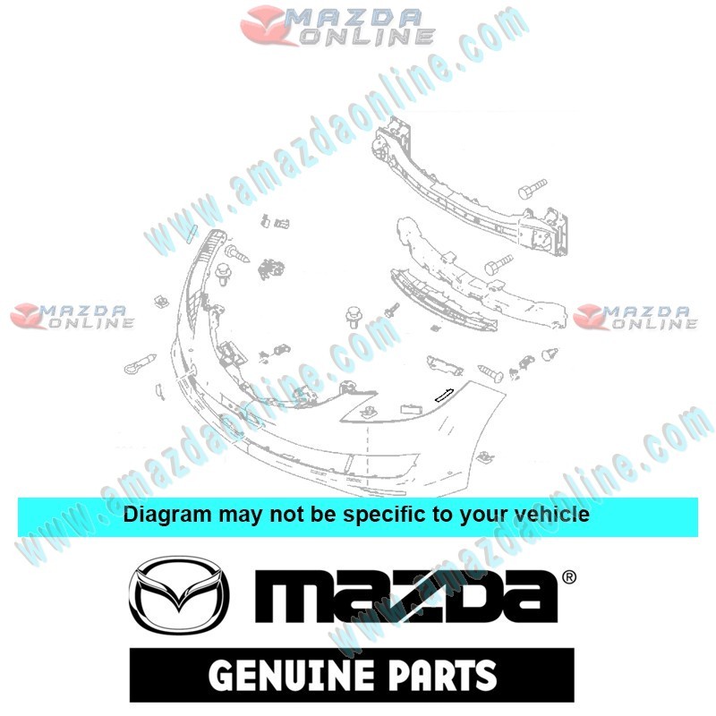 Mazda Genuino Protector de Parachoques Delantero Derecho GS1D-50-B41 para 2007-2008 Mazda6 [GH]