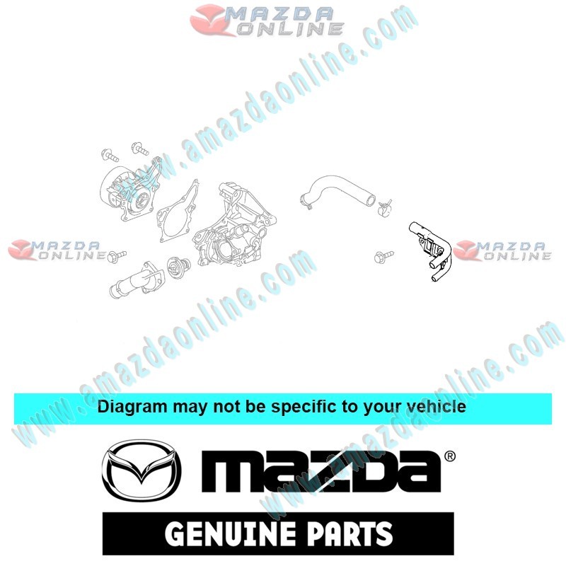 Mazda Genuine Coolant Pipe Bypass SH2015290A fits 1318 Mazda6 [GJ