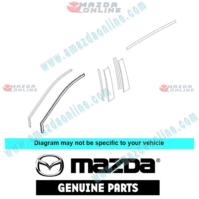 Mazda Genuino Franja Lateral No.1 L206-50-8V1B para 2006-2012 Mazda8 [LY]