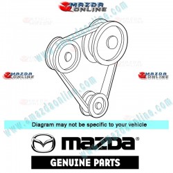 Mazda Genuino Correa de Bomba de Agua AJ03-18-381 para 2002-2003 Mazda8 MPV [LW]