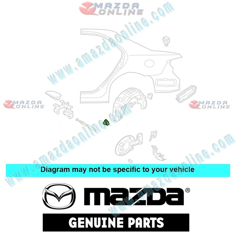Mazda Genuine Wheelhouse Liner Retainer C100-51-SJ3A fits MAZDA(s