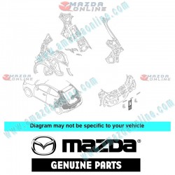 Mazda Genuino Refuerzo de Percutor D09H-70-780 para 2015-2020 Mazda2 [DJ]